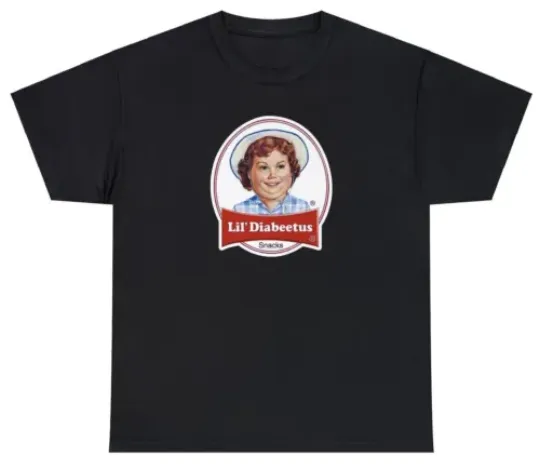 Lil Diabeetus T Shirt Funny Fat Diabetes Parody Humor Meme Joke Tee