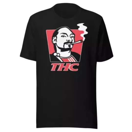 Weed T-Shirt THC Not KFC Short Sleeve 100% Cotton Unisex Tee Shirt