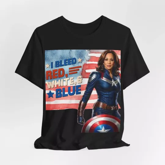 Kamala Harris captain america graphic t-shirt election 2024