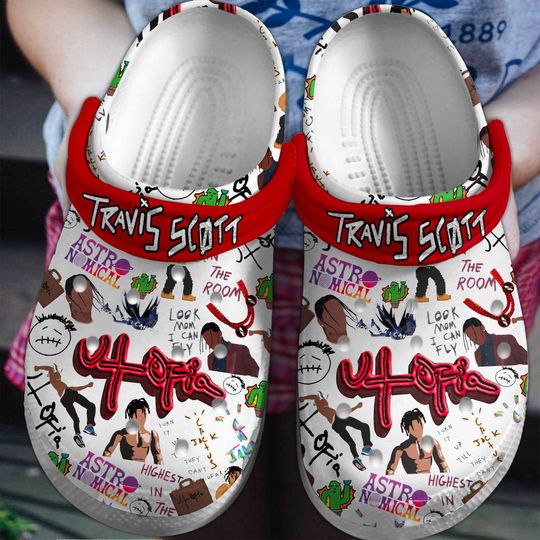 Travis Look Mom I Can Fly Clogs, Personalized Music Shoes, Christmas Gift, Gift for Friends