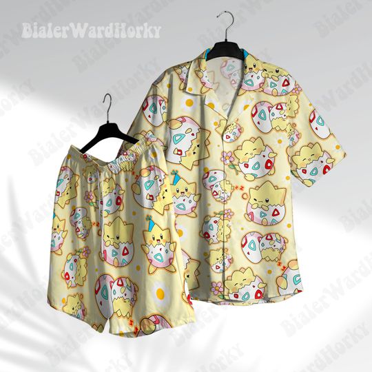 Togepi Adorable Hawaiian Shirt Fairy Type Cute Egg Shirt Aloha Shirt Anime Shirt Togepi Gifts