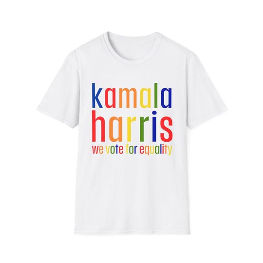 Adult Politics T-Shirt "Kamal Harris - We vote with equality"