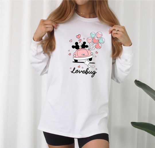 Disney Matching Long Sleeve, Disneyworld Couple Shirts, Valentines Day Shirt