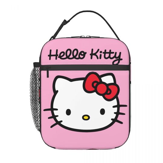 Hello Kitty Lunch Bag for Women Thermal Cooler Insulated Lunch Box Kids School Children Leakproof Tote Bags