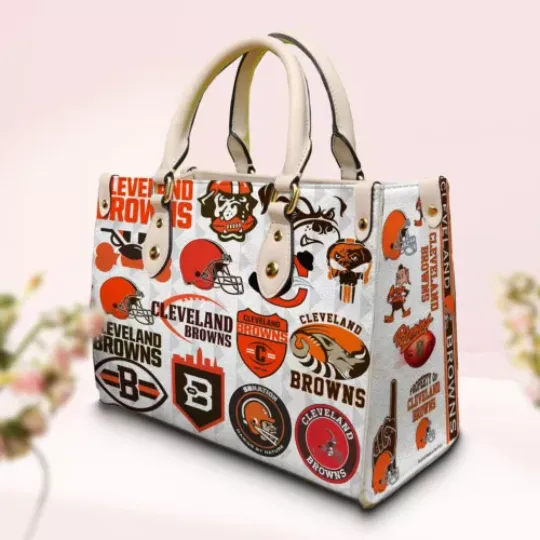 Cleveland Browns Bag for Women Leather Hand Bag Fan-made Leather Bag Best Gift