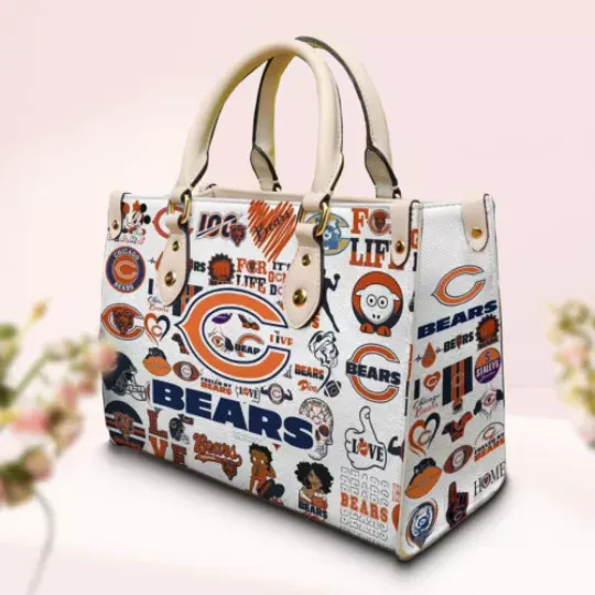 Chicago Bears Lover Women Leather Handbag Fan-made Leather Bag Fans Gift