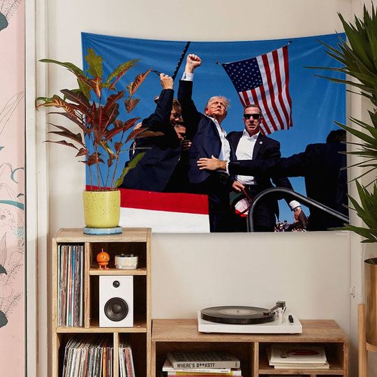 Donald Trump Tapestry, Trump Fist Pump, Donald Trump, Trump Assassination