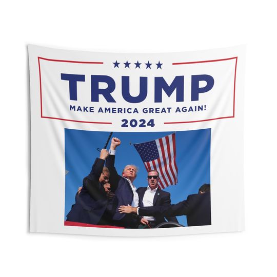 MAGA Wall Tapestry | MAGA 2024 Wall Tapestry | Garage Wall Tapestry | Dorm Room Ideas | Trump 2024 | Trump Tapestry | Trump Wall Flag