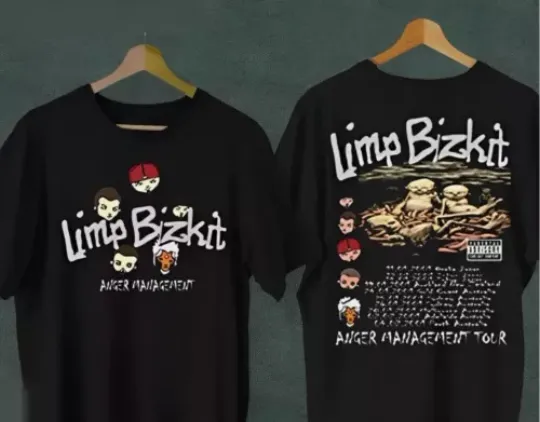 A Very Rare Limp Bizkit Anger Management Tour Double Sided Shirt, Music Tour Shirt, Music Merch for Fans, Gift for Fans, Music Short Sleeved Shirt