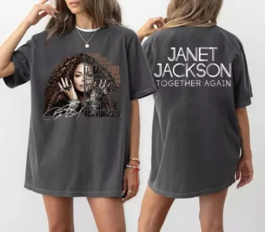 Janet Jackson Together Again 2024 Tour 2 Side Shirt, Janet Jackson Fan Gift