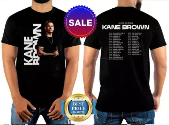 Kane Brown In The Air Music Tour 2024 Double Sided Shirt, Music Tour Shirt, Music Merch for Fans, Gift for Fans, Music Short Sleeved Shirt