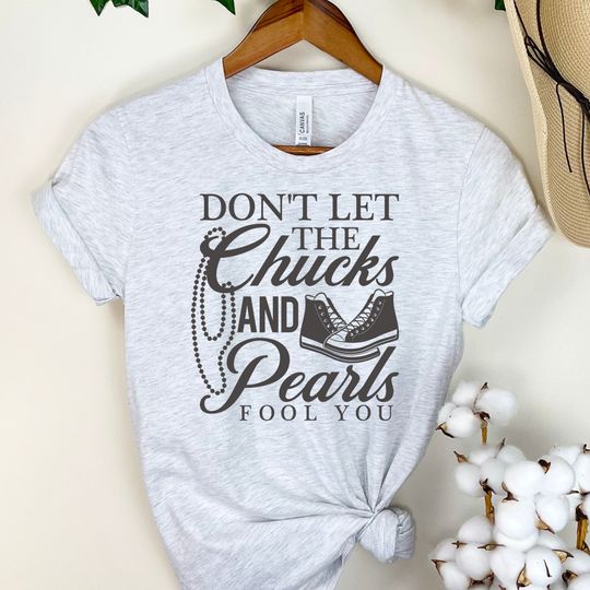 Chucks and Pearls Shirt, Kamala Harris T-Shirt, Harris 2024 Shirt