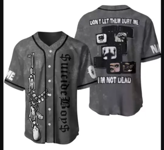 Suicideboys Baseball Jersey | Music Tour Outfit | Summer Streetwear For Unisex