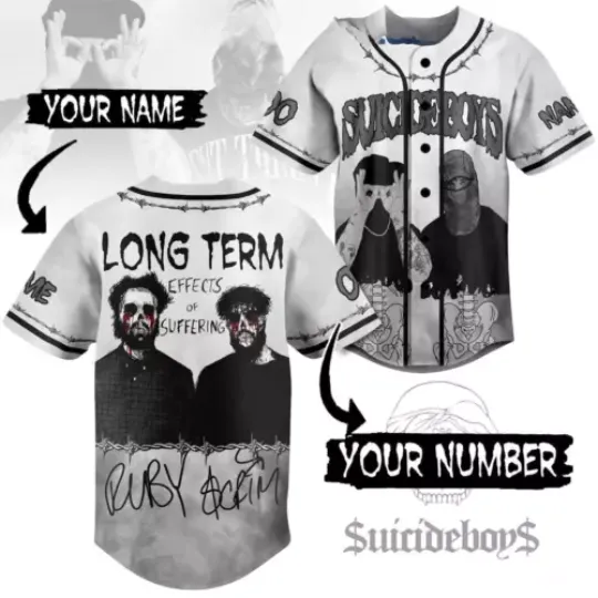 Suicideboys Long Term Effects Of Suffering Personalized Baseball Jersey | Music Tour Outfit | Summer Streetwear For Unisex