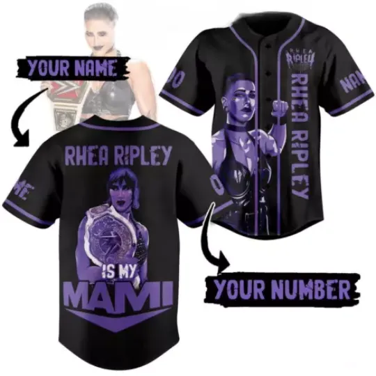 Rhea Ripley Wrestling Entertainment Is My Mami Personalized Baseball Jersey | Music Tour Outfit | Summer Streetwear For Unisex