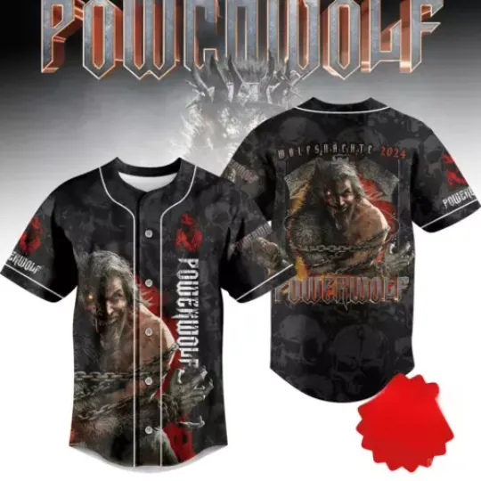 Powerwolf Venom of Venus Baseball Jersey | Music Tour Outfit | Summer Streetwear For Unisex
