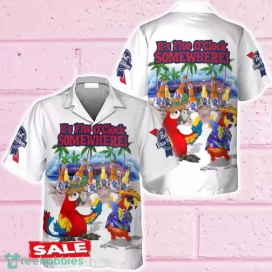 Pabst Blue Ribbon Hawaiian Shirt, Pabst Blue Ribbon Beer Beach Summer Shirt