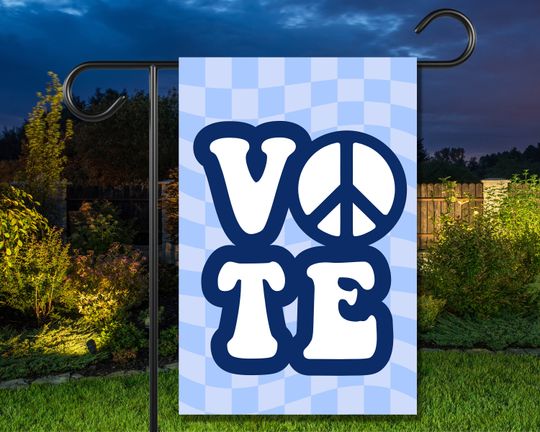 Feminist Garden Flag Kamala Harris Vote Blue Peace Political Lawn Sign