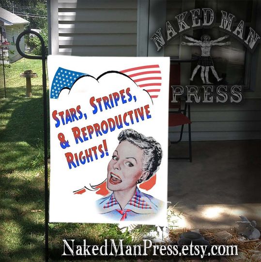 Garden Flag or Tapestry, Stars, Stripes, & Reproductive Rights, Feminist, 4th of July