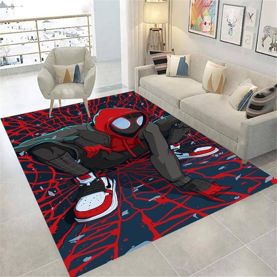 Spiderman,Spiderman Rug,Spider Web,Sneakers Rug,Avengers Rug,Boys Room Rug,Gift For Her,Gift Rug,Teen's Rug,Superhero Rug,Movie Rug,Cool Rug