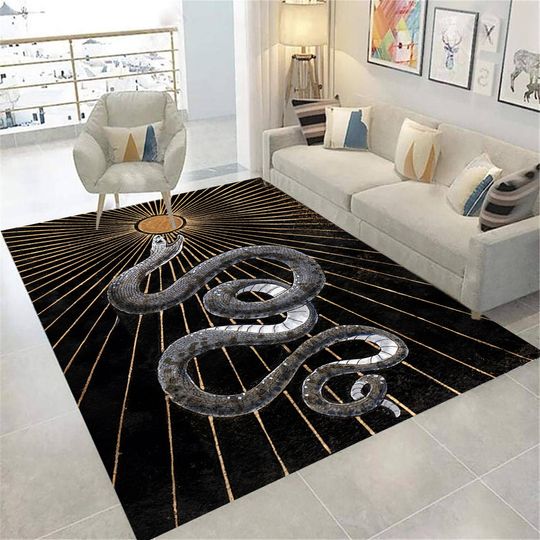 Dragon Carpet,Snake Pattern,Snake Ruggable,Sun Pattern,Japanese Art,Dragon Design,Play Rugs,Cool Rugs,Office Rug,Bamboo Rug,Washable Rug