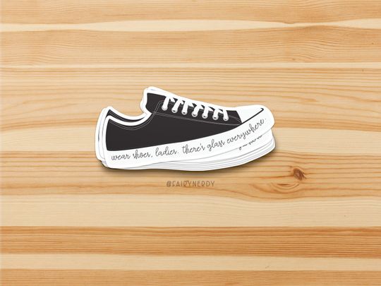 Kamala Harris Sticker, Black Chucks Sticker, Madam Vice President, International Women's Day Gifts for Her, Vinyl Laptop Stickers