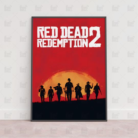 Red Dead Redemption II Poster, Gaming Room Poster, Gaming Wall Poster, Gaming Print Poster, Game Gift, Video Games Poster, Gaming Wall Art