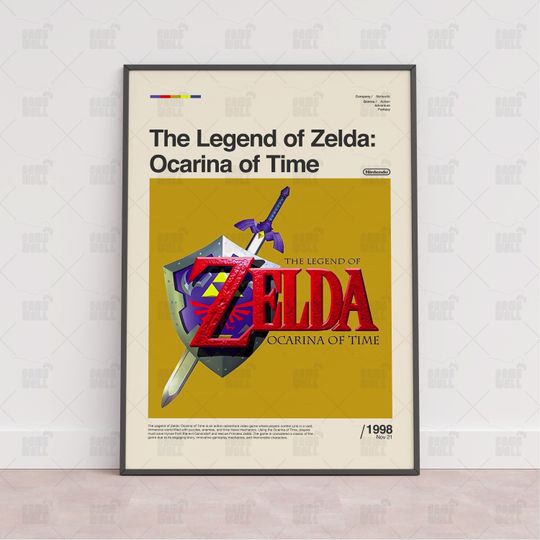 The Legend of Zelda Ocarina of Time Poster, Gaming Room Poster, Gaming Wall Poster, Gaming Print Poster, Game Gift, Video Games Poster