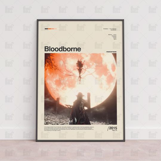Bloodborne Poster, Gaming Room Poster, Gaming Wall Poster, Gaming Print Poster, Game Gift, Video Games Poster, Gaming Wall Art
