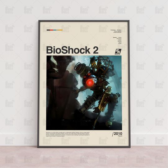 Bioshock 2 Poster, Gaming Room Poster, Gaming Wall Poster, Gaming Print Poster, Game Gift, Video Games Poster, Gaming Wall Art