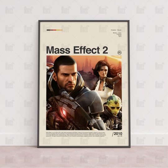 Mass Effect 2 Poster, Gaming Room Poster, Gaming Wall Poster, Gaming Print Poster, Game Gift, Video Games Poster, Gaming Wall Art
