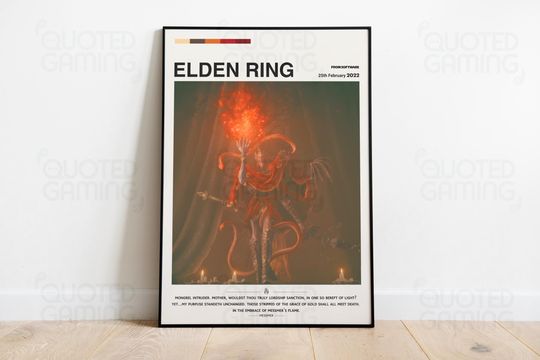 Elden Ring (2022) for Ps5- Video Game Poster, Minimalist, Messmer, Shadow of the Erdtreee, Home Decor, Wall Art, Quotes, FromSoftware