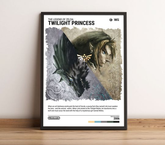 The Legend of Zelda: Twilight Princess (2006) Poster - Video Game Art Print - Gaming Gift