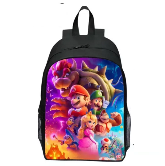 Super Mario Bros Bowser Students Backpack, School Shoulder Bag, Back To School Gift