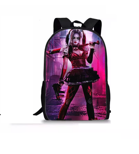Harley Quinn Kids Students Backpack, School Shoulder Bag, Back To School Gift