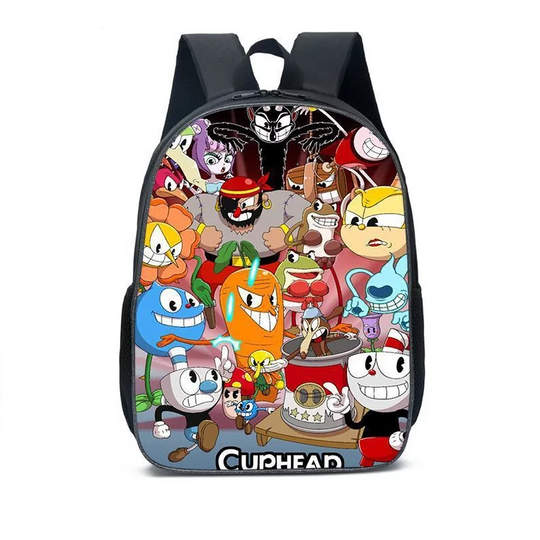 Cuphead Mugman Students Backpack, School Shoulder Bag, Back To School Gift