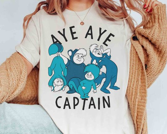 Funny Disney Peter Pan The Lost Boys Aye Aye Captain Retro Shirt, WDW Magic Kingdom Disneyland Trip Family Vacation Gift