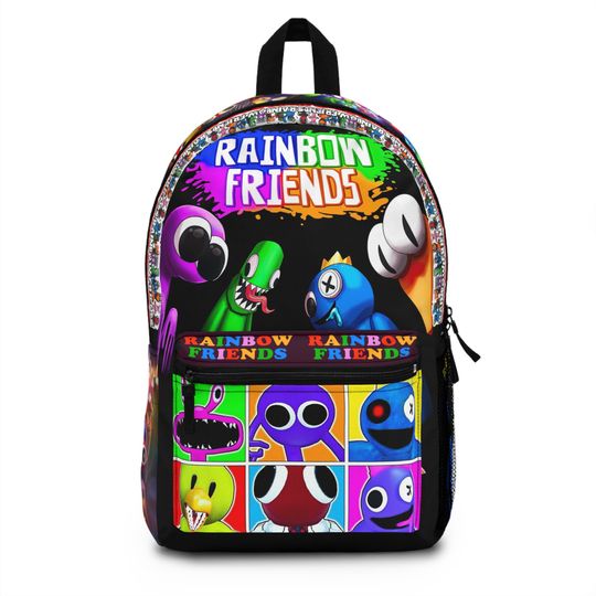 Rainbow friends Backpack, kids customized Backpack, all Rainbow Friends character Backpack, Back to School Backpack, School Bag