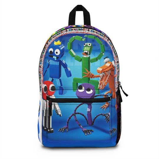 Rainbow friends Backpack, kids Backpack, all Rainbow Friends character Backpack, Back to School Backpack, School Bag
