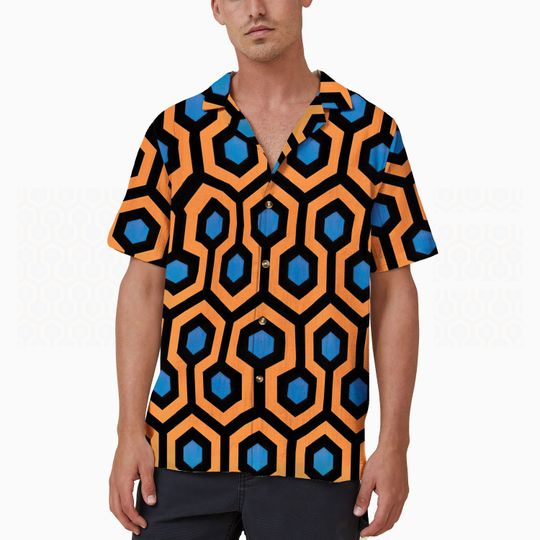 The Shining Hawaii Short Sleeve Shirt, Scary Movie Button Up Shirt