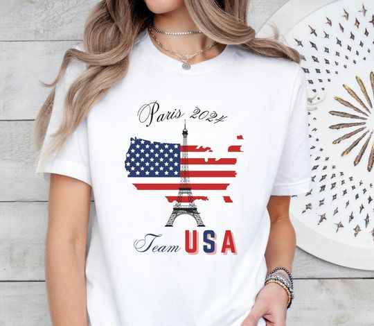 Paris Olympics - Team USA - USA Olympics tshirt, Olympics shirt, Paris France, Shirt for olympics, Team USA shirt, America shirt