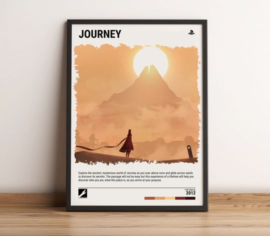 Journey (2012) Indie Game Poster - Video Game Wall Art Print - Gaming Gift