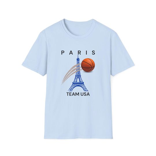 Paris Olympics Basketball Team USA Unisex T-shirt | Olympic Cotton Tee | Summer Sport Shirt