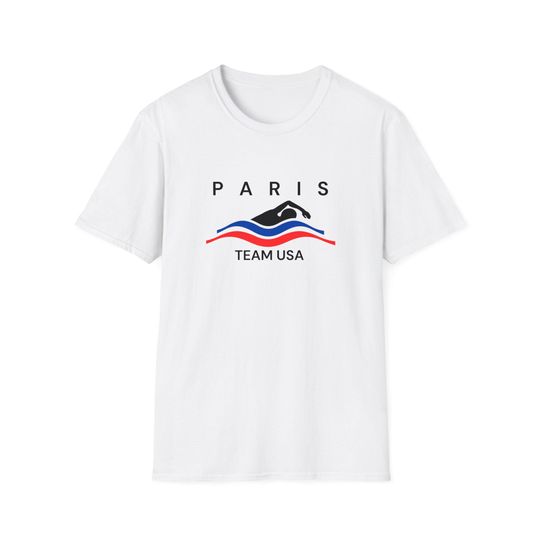 Paris Olympics Swimming Team USA Unisex T-Shirt| Olympic Cotton Tee | Summer Sport Shirt