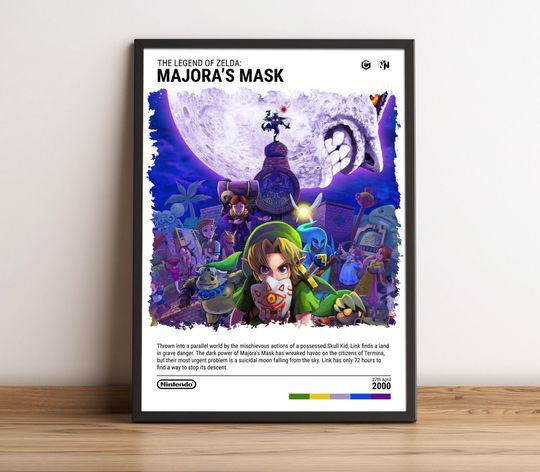 The Legend of Zelda: Majora's Mask (2000) Poster - Video Game Art Print - Gaming Gift