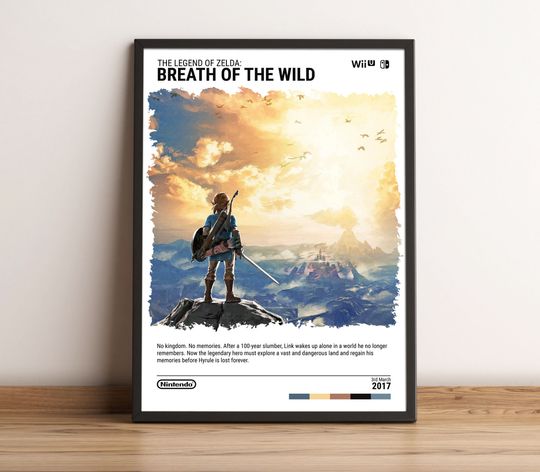 The Legend of Zelda: Breath of the Wild (2017) Poster - Video Game Art Print - Gaming Gift