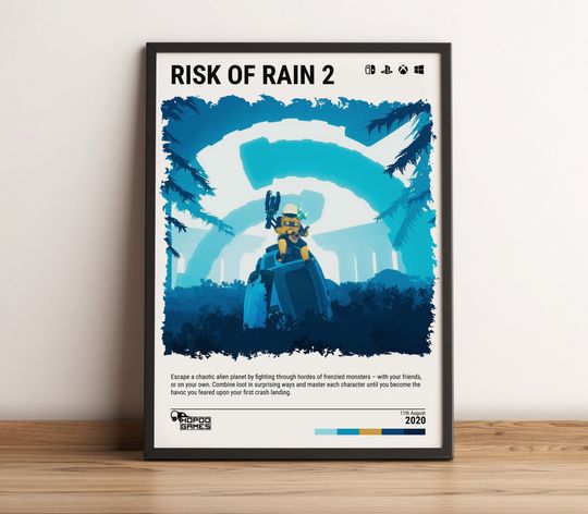 Risk of Rain 2 (2020) Poster - Video Game Wall Art Print - Gaming Gift