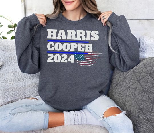 HARRIS COOPER 2024 Sweatshirt | Kamala Harris | Roy Cooper | Anti Trump Tshirt