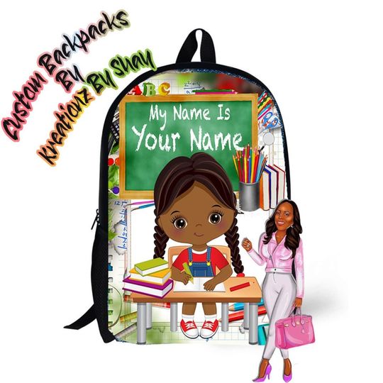 Look Like Me Girl Back To School Custom Backpack, Custom Backpack for Kids Book Bag