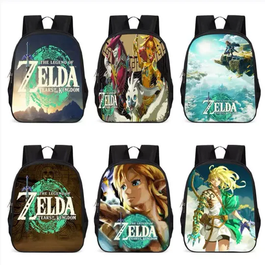 Zelda Tears of the Kingdom Students Backpack, School Shoulder Bag, Back To School Gift